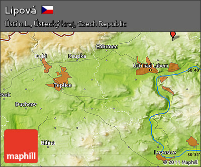 Physical Map of Lipová