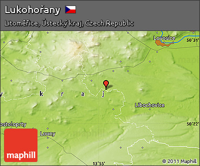 Physical Map of Lukohořany