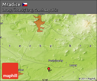 Physical Map of Mradice