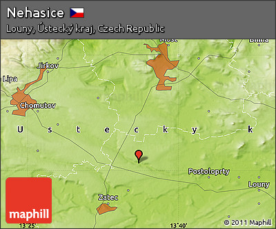 Physical Map of Nehasice