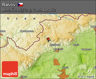 Physical Map of Rašov