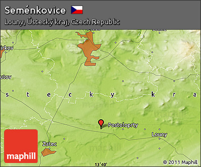 Physical Map of Seménkovice