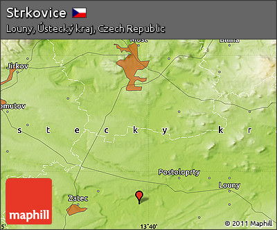Physical Map of Strkovice
