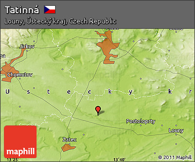 Physical Map of Tatinná