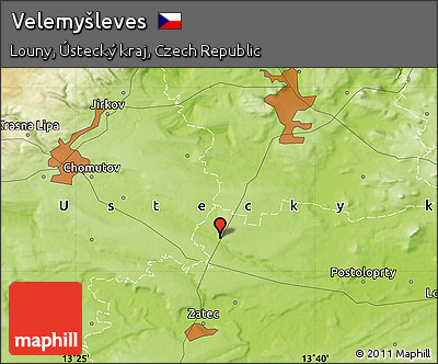 Physical Map of Velemyšleves