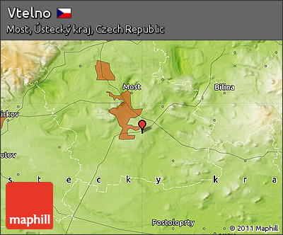 Physical Map of Vtelno
