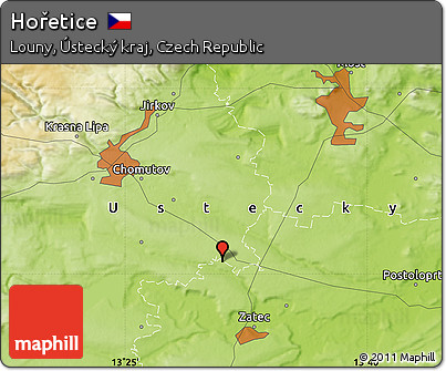 Physical Map of Hořetice