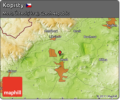 Physical Map of Kopisty