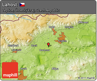 Physical Map of Lahošt