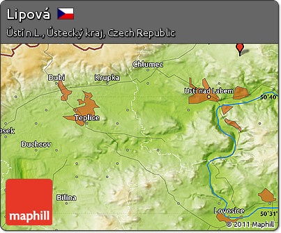 Physical Map of Lipová
