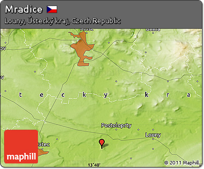 Physical Map of Mradice
