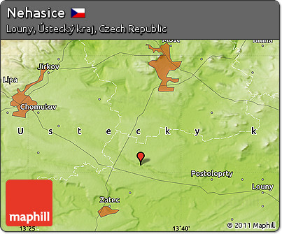 Physical Map of Nehasice