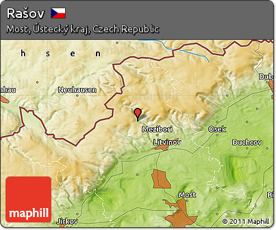 Physical Map of Rašov