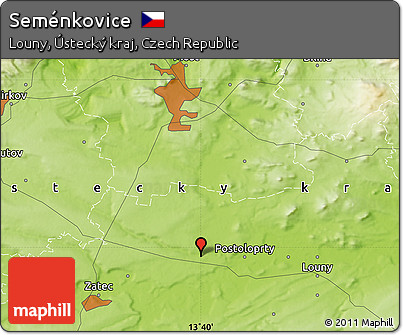 Physical Map of Seménkovice