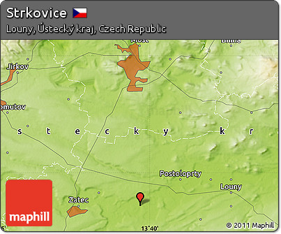Physical Map of Strkovice