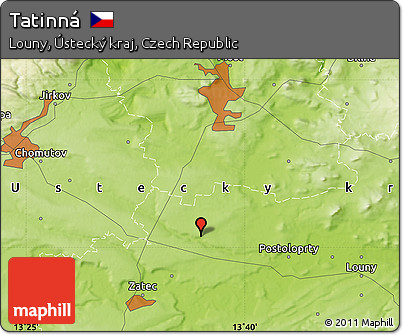 Physical Map of Tatinná