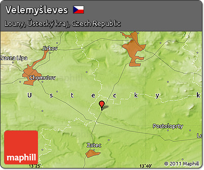Physical Map of Velemyšleves