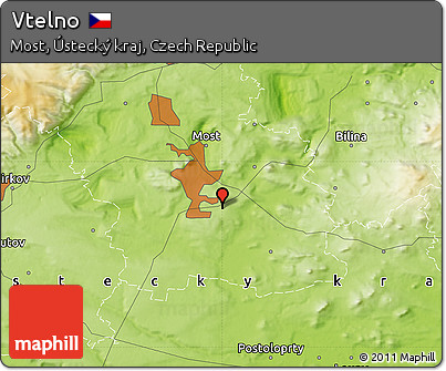 Physical Map of Vtelno