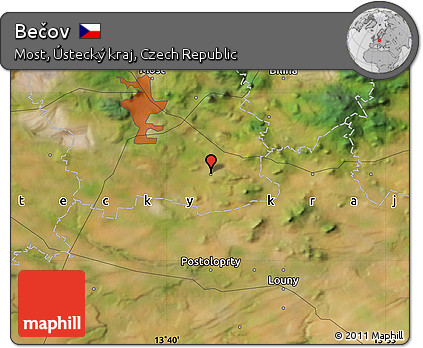 Satellite Map of Bečov