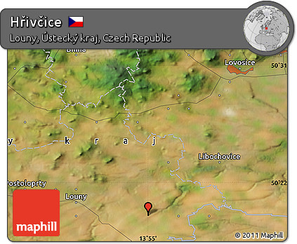 Satellite Map of Hřivčice