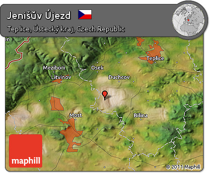 Satellite Map of Jenišŭv Újezd