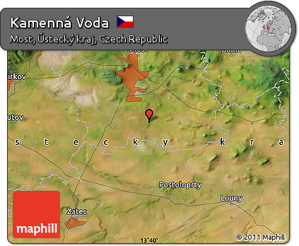 Satellite Map of Kamenná Voda