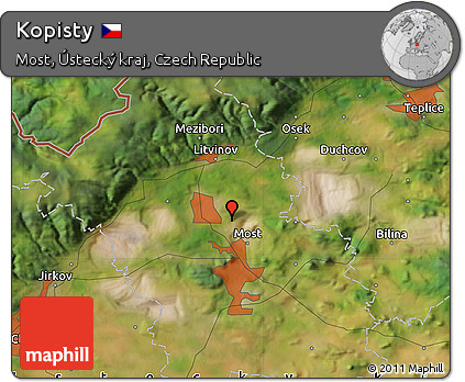 Satellite Map of Kopisty