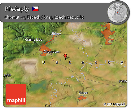 Satellite Map of Přečaply