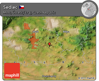 Satellite Map of Sedlec