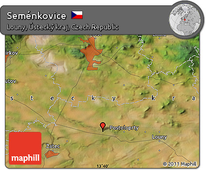 Satellite Map of Seménkovice