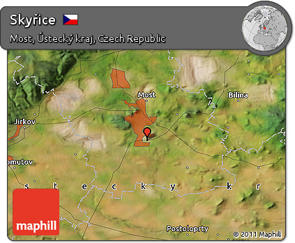 Satellite Map of Skyřice