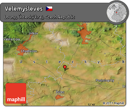Satellite Map of Velemyšleves