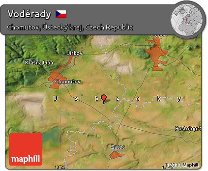 Satellite Map of Voděrady
