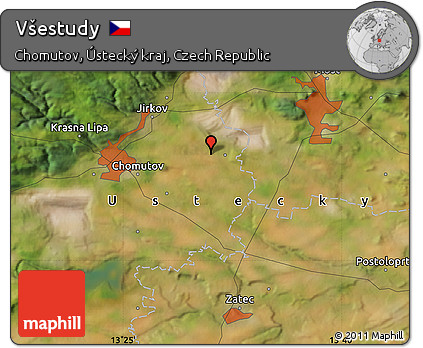 Satellite Map of Všestudy