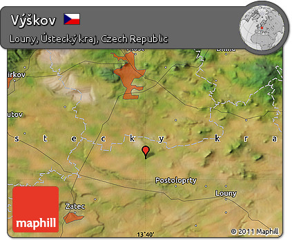 Satellite Map of Výškov