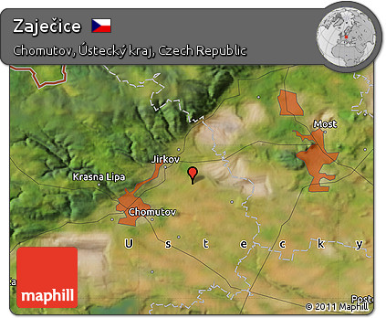 Satellite Map of Zaječice