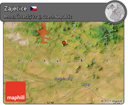 Satellite Map of Zaječice