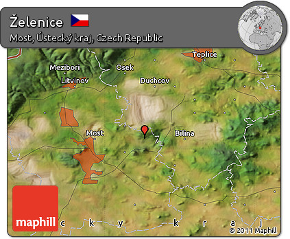 Satellite Map of Želenice