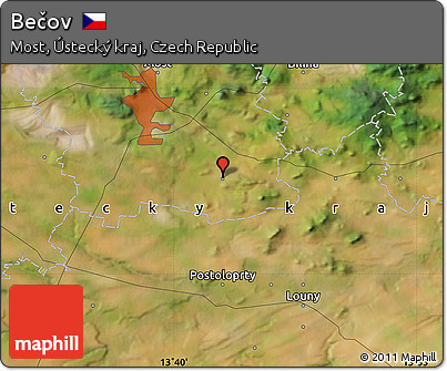 Satellite Map of Bečov