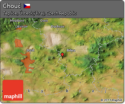 Satellite Map of Chouč
