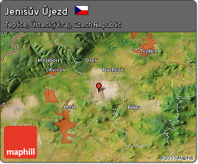 Satellite Map of Jenišŭv Újezd