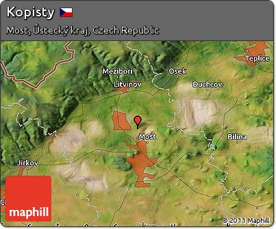 Satellite Map of Kopisty