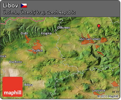 Satellite Map of Libov