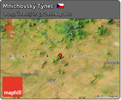 Satellite Map of Mnichovský Týnec
