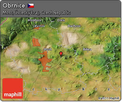 Satellite Map of Obrnice