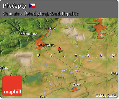 Satellite Map of Přečaply