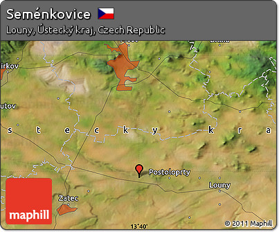 Satellite Map of Seménkovice