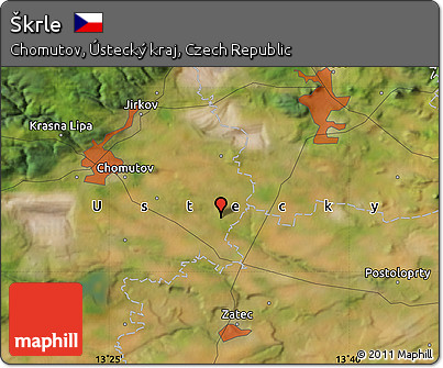 Satellite Map of Škrle