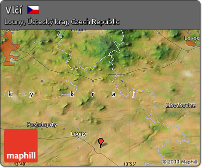 Satellite Map of Vlčí