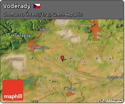 Satellite Map of Voděrady